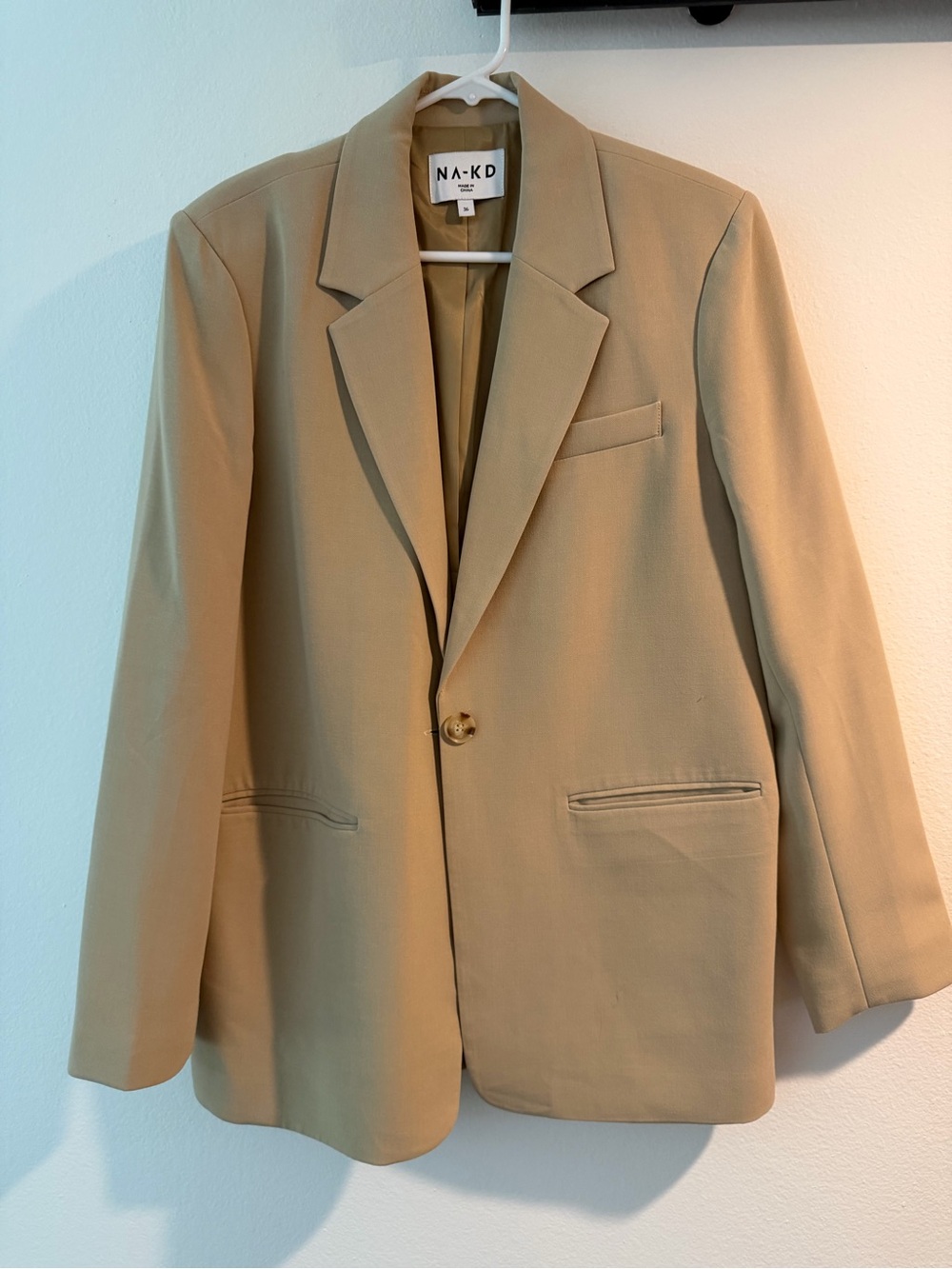 Women’s NA-KD Tan Single-Breasted Blazer